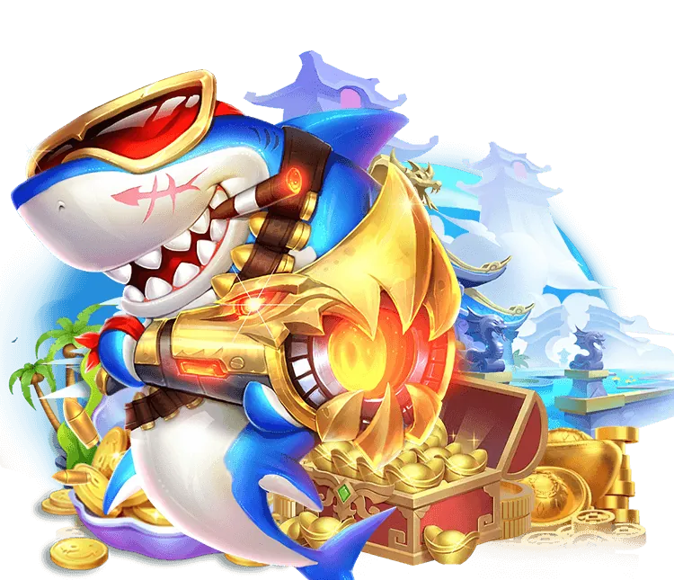 Giao diện game bắn cá với nhiều loài cá và vũ khí